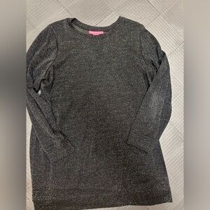 WOMAN WITHIN WOMENS BLACK SHIMMERING SWEATSHIRT SIZE MEDIUM